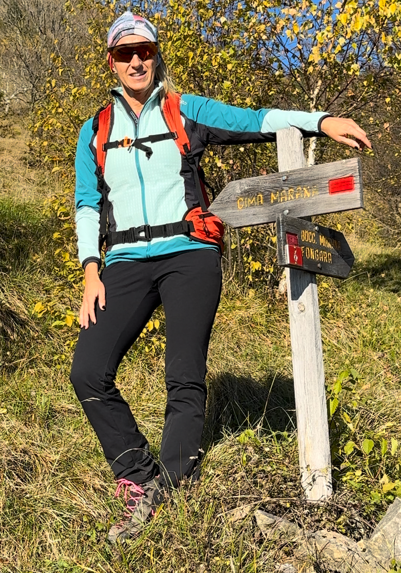 Unico segnavia per la salita a Cima Marana